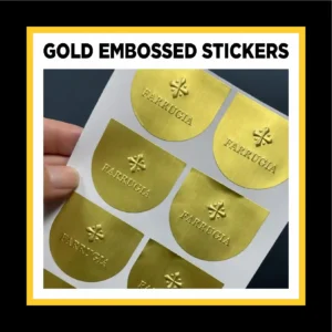 Gold Embossing Sticker
