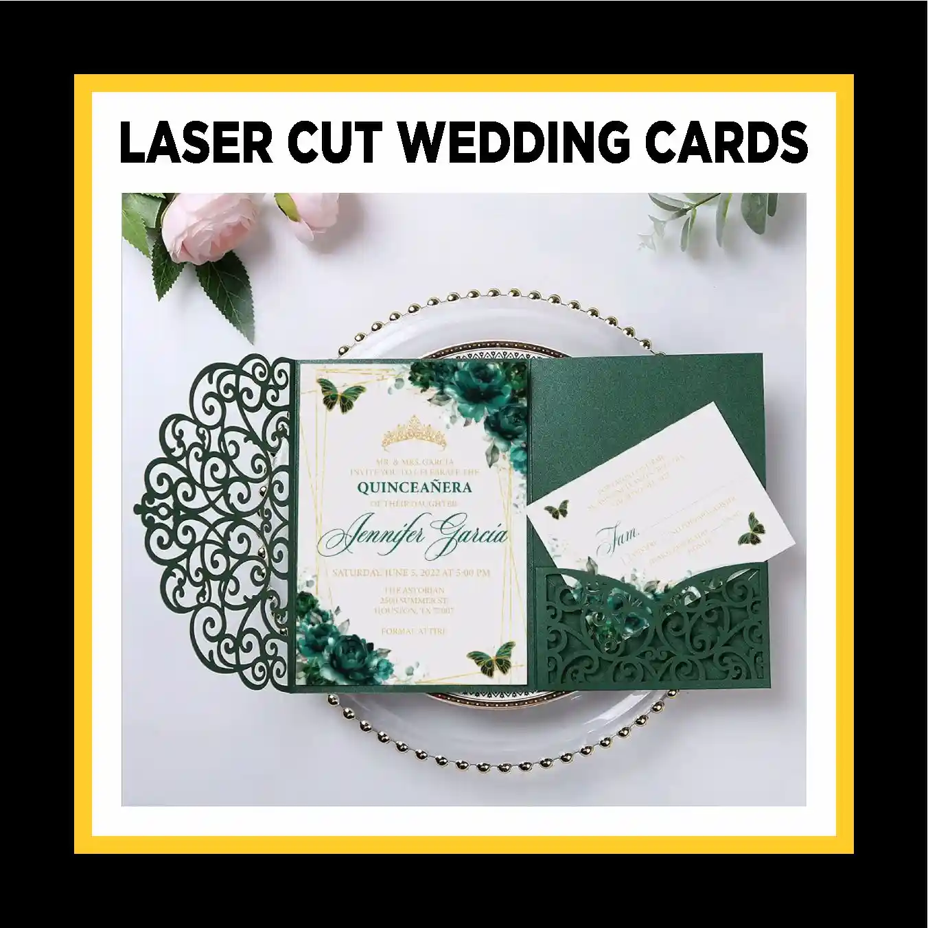Laser Cut Wedding Cards